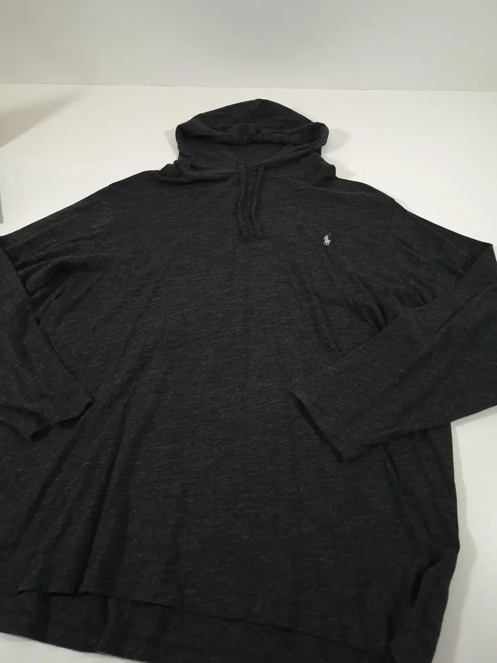 Polo Ralph Lauren Hoodie Mens Big 3XLT Gray Lightweight Pullover Pony Logo